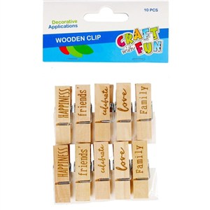 Obrazek Klamerki drewniane 10szt