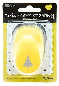 Obrazek Dziurkacz ozdobny Choinka 2,5cm mix