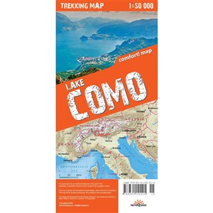 Obrazek Lake Como trekking map 1:50 000 laminat