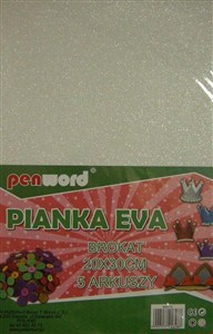 Picture of Pianka brokatowa biała 20x30cm 5szt