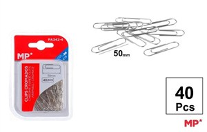 Obrazek Spinacz biurowy 50mm 40szt srebrne