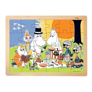 Obrazek Puzle 24 drewniane Muminki - Piknik