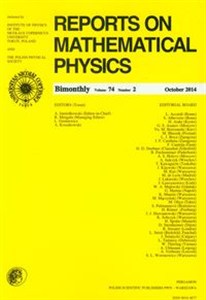 Obrazek Reports on Mathematical Physics 74/2014