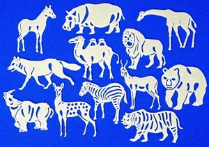 Picture of Naklejki fluorescencyjne - Safari 9szt