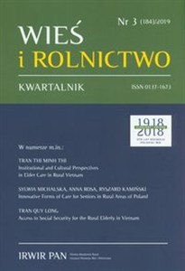 Obrazek Wieś i rolnictwo 3/2019 (184)