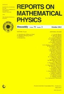 Picture of Reports on Mathematical Physics 72/2
