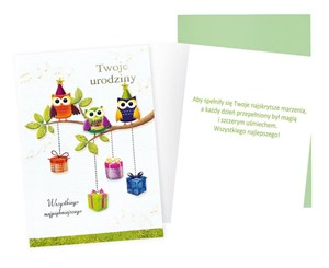 Obrazek Karnet B6 Urodziny (sowy)