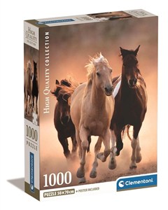 Obrazek Puzzle 1000 compact compact running horses