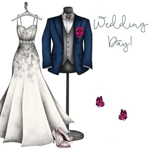 Picture of Karnet Swarovski kwadrat CL0311 Ślub stroje