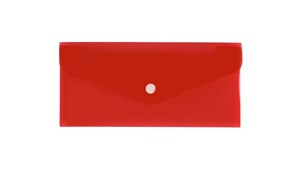 Obrazek Teczka koperta DL satyna czerwona