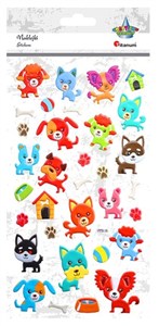 Obrazek Naklejki wypukłe psy 33szt