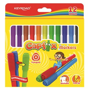Picture of Flamastry Keyroad Capfix Markers zmywalne 12 kolorów