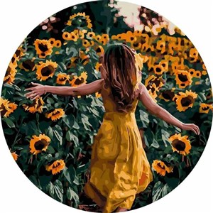 Picture of Malowanie po numerach okrągłe - Słoneczniki 40cm