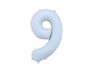 Picture of Balon foliowy cyfra 9 86cm mglisty niebieski