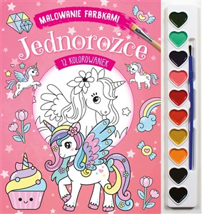 Obrazek Malowanie farbkami. Jednorożce