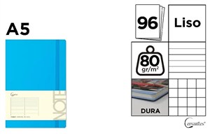 Obrazek Notatnik A5/96K niebieski MIX