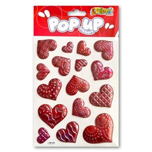 Obrazek Naklejki metaliczne Red Hearts