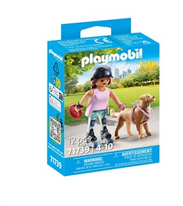 Obrazek Playmobil Skaterka z retriverem 71739