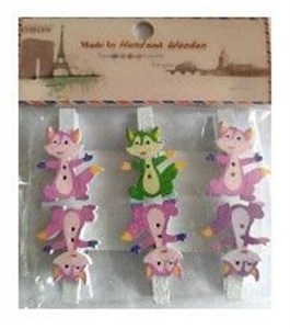 Picture of Klamerki ozdobne zwierzęce 6szt