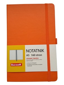 Obrazek Notes roma 13x21cm kratka pomarańczowy