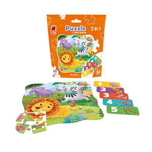 Obrazek Puzzle 49 saszetka Zoo + mini gra RK1140-06