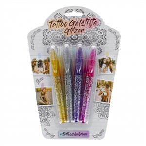 Obrazek Długopisy do tatuażu z brokatem FESTIVAL FEELINGS 4 kolory