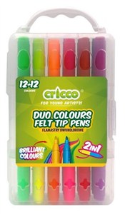 Picture of Flamastry Dwustronne Cricco 12/24 Kol.Kaseta