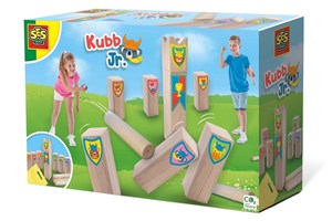 Obrazek Gra zręcznościowa drewniana Kubb Junior