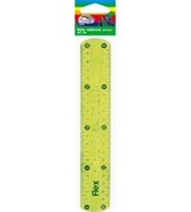 Obrazek Linijka Fiorello plastikowa elastyczna 20cm niebieska