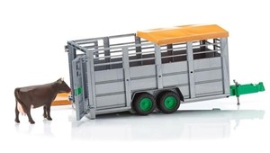 Picture of Przyczepa 2-osiowa do przewozu krów z figurką krow
