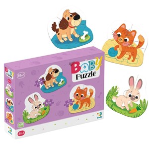 Obrazek Puzzle 3w1 Zwierzaki