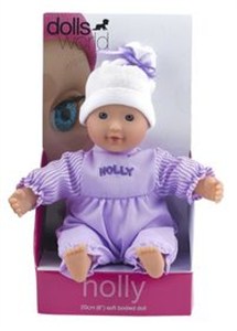 Obrazek Lalka bobas Holly fioletowa 20 cm