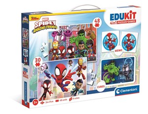 Obrazek Puzzle+ Gra 4w1 Edukit Spidey 18295