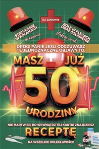 Obrazek Karnet Urodzinowy z receptą 50