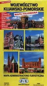 Obrazek Województwo kujawsko-pomorskie Mapa administracyjno-turystyczna Mapa foliowana