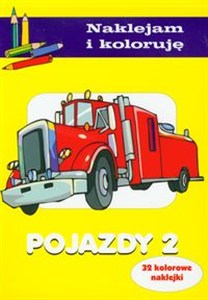 Obrazek Pojazdy 2 Naklejam i koloruję 32 kolorowe naklejki