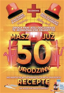 Obrazek Karnet Urodzinowy z receptą 50
