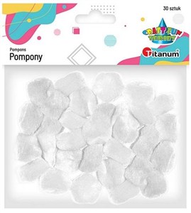 Picture of Pompony akrylowe, 30 szt. - białe (438528)
