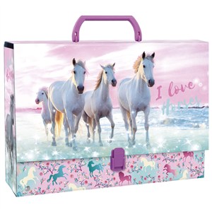 Obrazek Teczka z rączką gruba konie 22