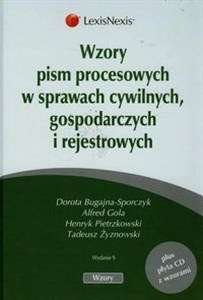 Obrazek Wzory pism procesowych w sprawach cywilnych gospodarczych i rejestrowych + CD
