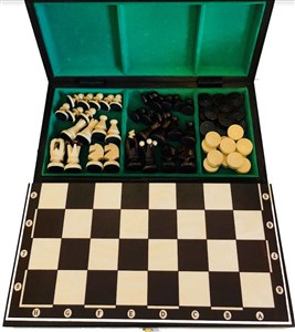 Obrazek Szachy + Warcaby (2w1) 35cm