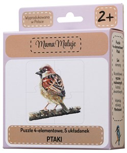 Obrazek Puzzle 4 elementowe Ptaki