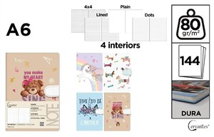 Picture of Notatnik A6/144K magnes MIX