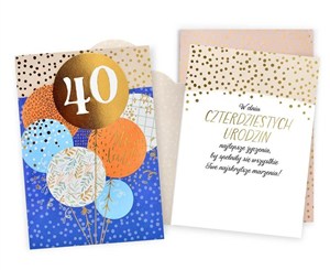 Obrazek Karnet Urodziny 40