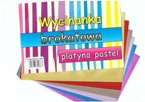 Picture of Wycinanka A4/6K brokatowa platyna pastel