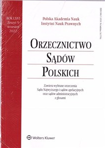 Obrazek Orzecznictwo Sądów Polskich 9/2022