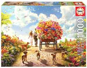 Obrazek Puzzle 1000 Kwiecisty spacer 112790