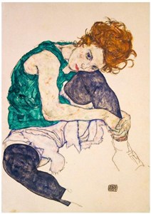 Obrazek Puzzle Siedząca kobieta Egon Schiele 1000
