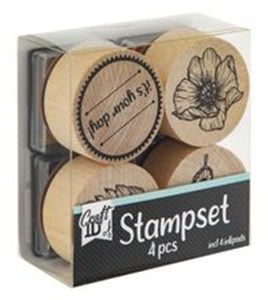 Picture of Zestaw 4 stempli drewnianych BLUE