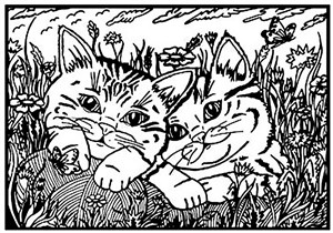 Obrazek Kolorowanka Welwetowa Colorvelvet A4 Koty